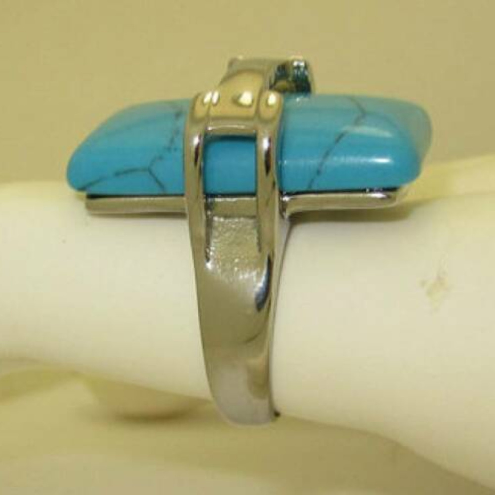 Sold out sring stainless steel genuine turquoise - Picture 6 of 8